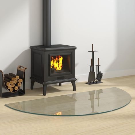 vidaXL Plaque en verre de cheminée Transparent 1200 x 600 mm Verre