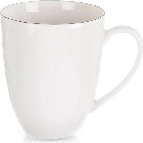 Porcelain Mug, White, 390 ml, Dishwasher & Microwave Safe