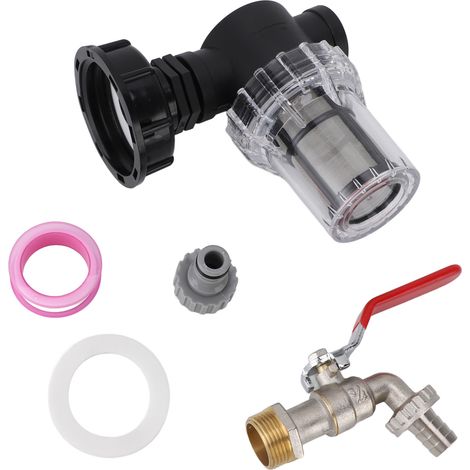 Filtro per serbatoio IBC, connettore per barile da una tonnellata, adattatore per tubo flessibile sigillato ad alto flusso con raccordo S60x6 a nipplo femmina G3/4