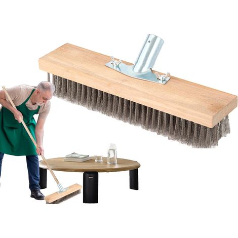 Brosse à Balai d'extérieur, brosses à récurer pour Le Nettoyage Poils Brosse à sol Poils rigides résistants à la rouille, robustes et pour la maison (1/5)