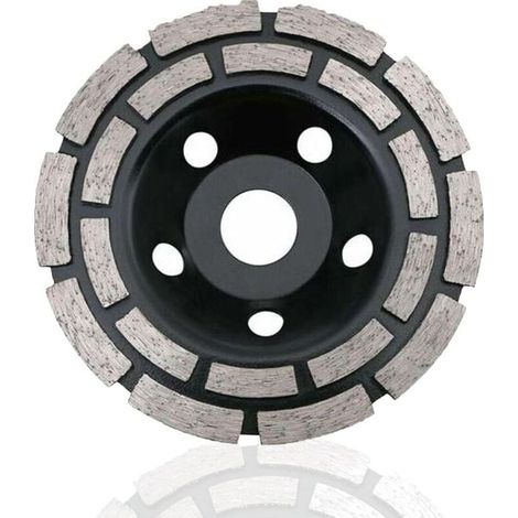 Disque Diamant, Diamant à Meuler Béton 230 x 22,2 mm Double Rangée, Meule Diamantée Universelle pour Poncer Béton, Pierre, Granit Chape, Maçonnerie, Usage Universel (1/3)