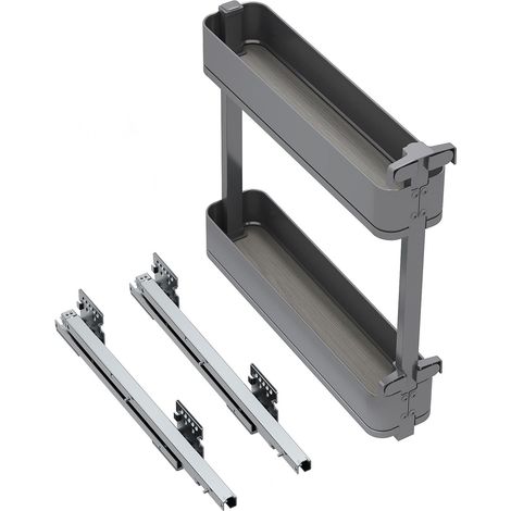 Emuca Seitlicher Flaschenhalter anthrazitgrau 150x700 mm
