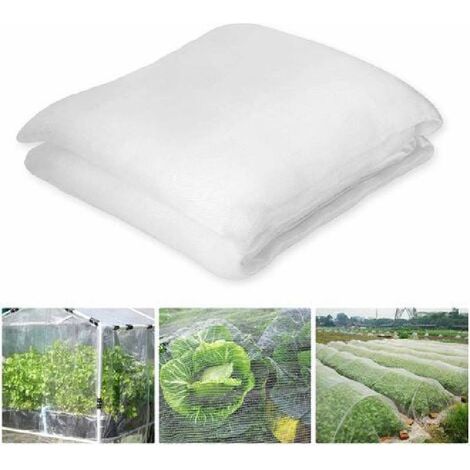 Weißes Insektenschutznetz für Gemüsegarten, 3 x 6 m, Schutznetz für Gemüsegärten, Gartennetz, geeignet zum Schutz von Pflanzen, Blumen, Gemüse und Obst (1/5)