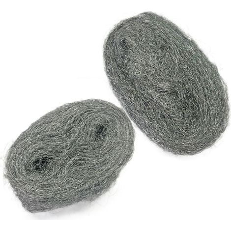 Stahlwolle – 0000 Ultrafein – Zum Polieren von Metall, zur Holzbearbeitung und zum Schutz vor Nagetieren – 2 Rollen à 7 cm x 3 m (1/5)