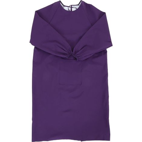 Tablier Imperméable à Manches Longues pour Femme Violet, Tablier Cuisine et Jardinage Résistant à L’Huile avec Poches, Ajustable, Facile à Nettoyer, Protection Intégrale pour (1/5)