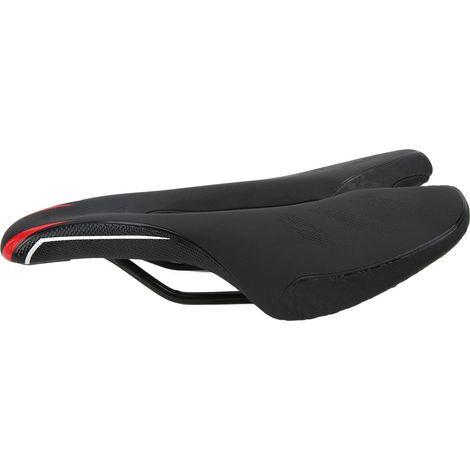 Elastischer Fahrradsattelbezug, atmungsaktives Hohlkissen für Mountainbikes, schwarz und rot (1/5)
