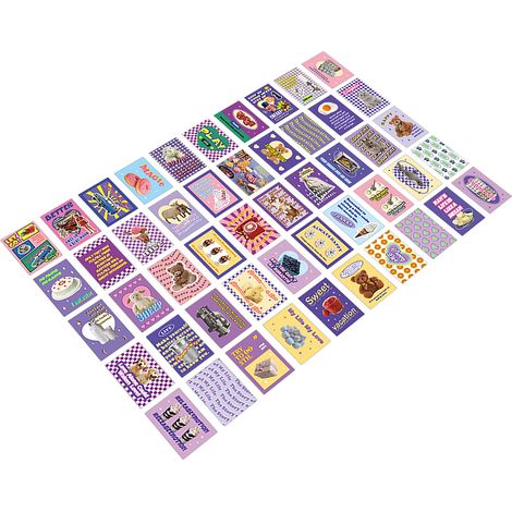 50 feuilles d'autocollants vintage transparents à motifs mignons et polyvalents pour décorer carnets, journaux, agendas et albums photo (Type 1).