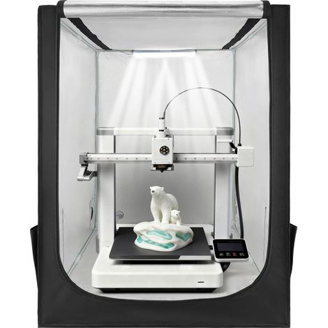 Caisson pour Imprimante 3D, Enceinte Fermée pour Imprimante 3D en Tissu Oxford, Étanche à la Poussière et à l'Eau, Température Constante, Éclairage LED, Compatible avec Creality/ELEGOO/Anycubic (1/5)
