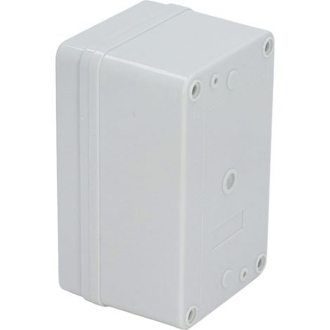 Boîte de dérivation électrique grise avec platine de montage, étanche IP67, résistante aux chocs, coffret pratique pour projets d'électricité. (1/5)
