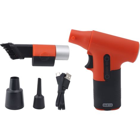 Ortviai Turbo Jet Fan Portable 120000 tr/min – Sèche-cheveux pour animaux, refroidissement sportif, batterie intégrée 3000 mAh, rouge