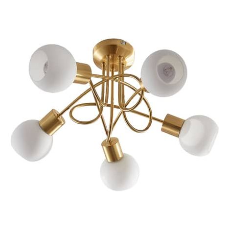 [NEUWERTIG] B-Ware Lindby Deckenlampe Deckenlampe Lampe Leuchte Elaina 5-fl, messing mit Abstand380 (1/2)