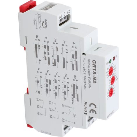 Relais temporisé multifonction avec boîtier ignifugé et voyant LED, relais répétitif électronique 230 V CA (1/5)