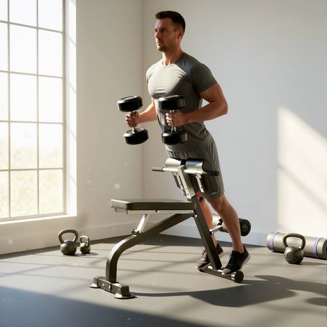 SPORTNOW Panca da allenamento, panca per pesi, panca fitness, struttura in acciaio, nera