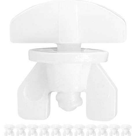 Zwischenstopper für Gardinen, 12er-Pack, Weiß, Geeignet für bis zu 6 Gardinen mit Schienen, Gardinenstangen, Gardinenzubehör (1/5)