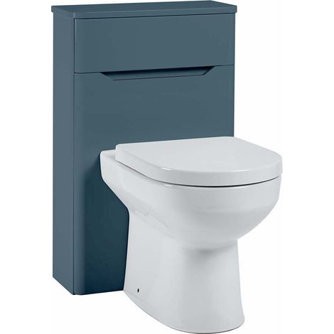 Orbit Ella Back to Wall WC Unit 500mm Wide - Matt Twilight Blue (1/2)