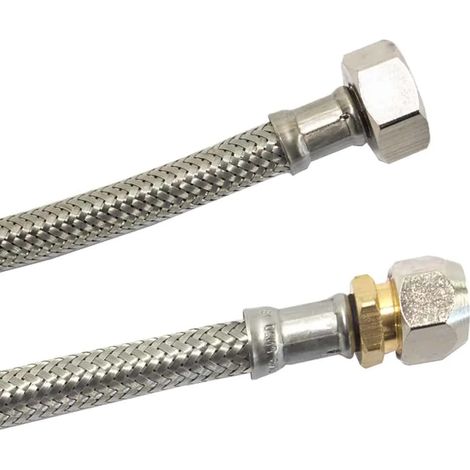 Flexible Eau Potable Inox DN8 2000mm, Tuyau Blindé Certifié DVGW (1/2)