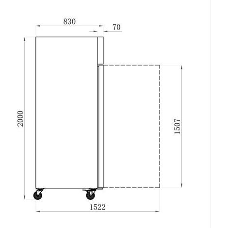 Armoire Négative 650 L - 1 Porte - Série Star GN 1/1 - AFI Collin Lucy (1/2)