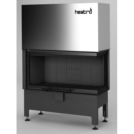 Estufa de leña de esquina Heatro 81L/PH negro- 97cm - Ángulo: Derecho