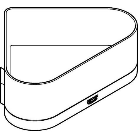 Eck-Duschablage Selection 41038 mit Halterung supersteel (1/5)