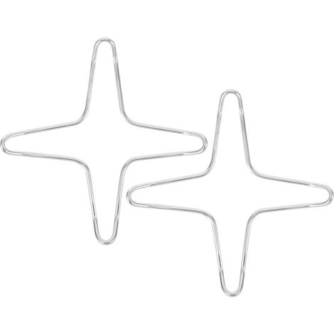 2 pièces support de cuisinière en acier inoxydable, antidérapant, pour poêle et casserole sur gazinière, rangement optimisé