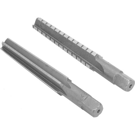 Ensemble 2 alésoirs coniques HSS MT2 finition et ébauche queue droite 15x125mm (1/5)