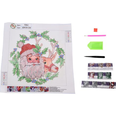 Peinture strass de Noël, texture imperméable, anti-oxydation et anti-radiations, peinture strass 5D T063 (1/5)
