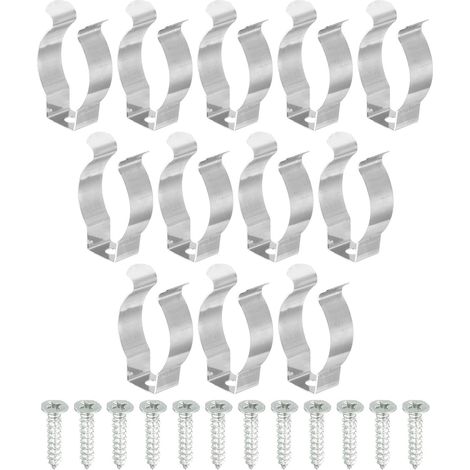 T8 Clips Support Cintre Fluorescent Tube Lumière Fixture Support Pinces avec Vis pour LED Ampoules Plafond Lampe, Inox Acier Paquet de 12 (1/5)