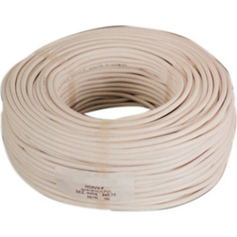 CAVO ELETTRICO H05VV-F SEZ 2X1,00 MM BIANCO   100 MT