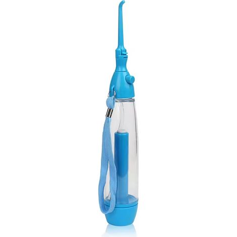 Appareil de Nettoyage Oral Portatif Sans Électricité, Appareil de Dentisterie à Jet d’Eau pour le Nettoyage des Dents (Piles Non Incluses) (1/4)
