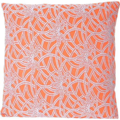 Cuscino arancione in stile barocco 45x45 cm sfoderabile DEC04075