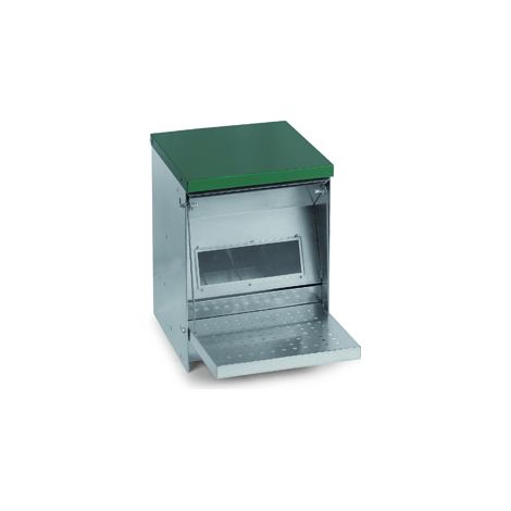 Mangeoire Trémie Anti-Nuisible Rooster 5kg - Acier Galvanisé pour Volailles (1/5)
