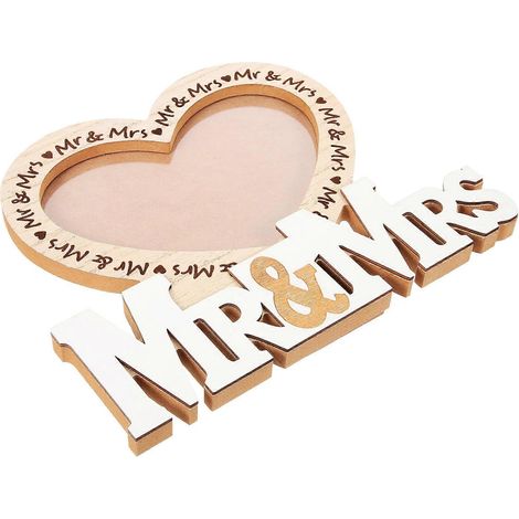 Ensemble de 3 cadres photo décoratifs en bois pour mariage, à poser au bureau (1/5)