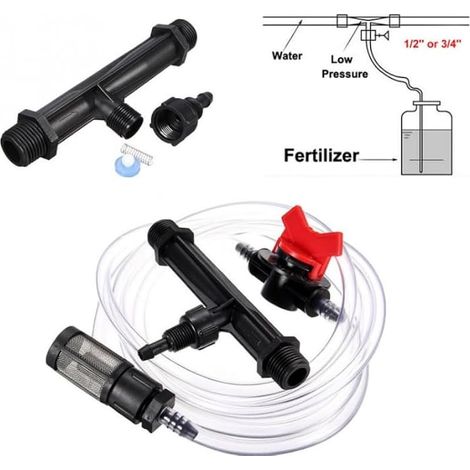 Kit de Dispositif D'irrigation Jardin G3 4 Injecteur D'engrais Interrupteur Filtre Tube d'eau 3 Venturi,Tubo Venturi 4,à Engrais,fertiliser Injector,fertiliser Dispenser kit concim (1/3)