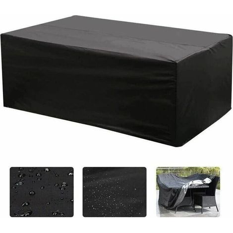 Telo protettivo per mobili da giardino – Tavolo rettangolare in tessuto Oxford resistente ai raggi UV – 213 x 132 x 74 cm – Materiale in poliestere Oxford 600D