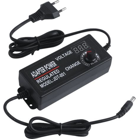 DC3-24V 3A 15W-72W Einstellbarer Beleuchtungstransformator mit einstellbarem Netzschalteradapter und Display, 3A LED-Streifenlichttreiber für AC100V-240V LED-Streifeneingang