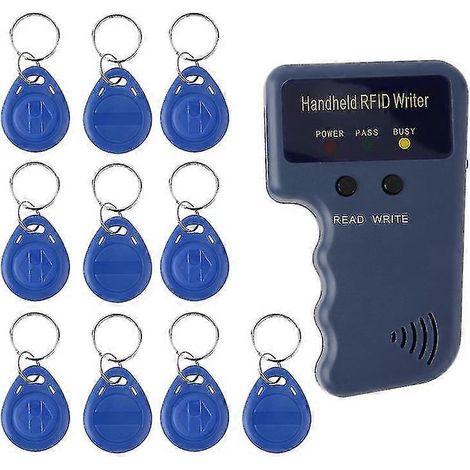Copieur, duplicateur, programmeur et lecteur RFID (10 porte-clés, étiquettes et cartes d'identification réinscriptibles) Mln (1/5)