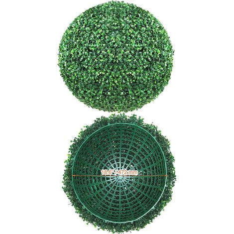 Topiaires Artificiels, Design Réaliste, Utilisation Intérieure/Extérieure, 20in (1/2)