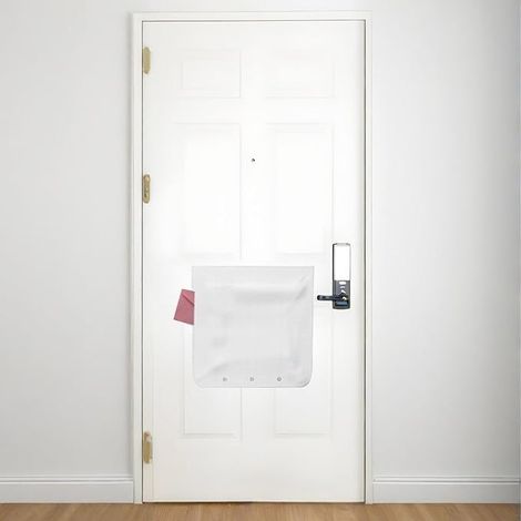 Letter Box Catcher, Alternative to Mailbox Cage, Anti Dog Letter Catcher, White (1/5)