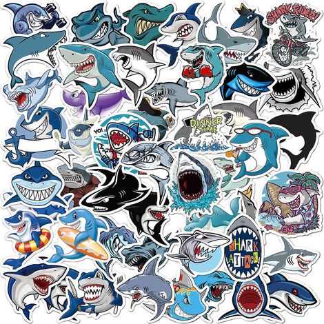 requins Autocollants 100pcs, Sharks Stickers Pour Enfants (1/5)