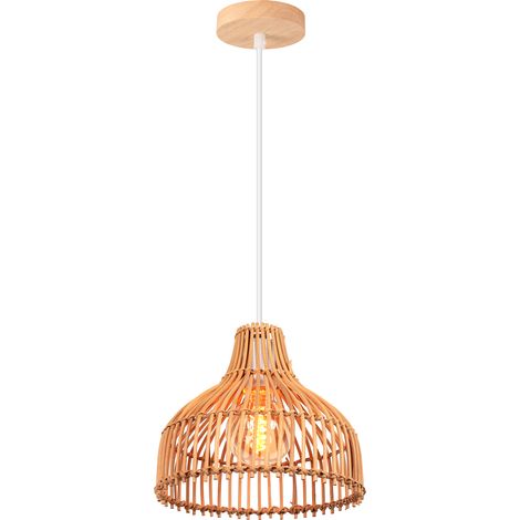 Lámpara de Techo Retro de Bambú, Lámpara Colgante Moderna Lámparas De Colgar para Interiores, para Dormitorio, Sala de Estar, Cocina