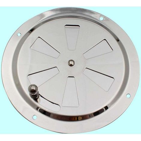 2pcs Grille de Ventilation Ronde, Rosette d'aération en Acier Inoxydable, Grille D'aération 125 mm en Acier Inoxydable Conduit D'évacuation Air Entrant Air Evacué Ventilation Volets Régl (1/3)