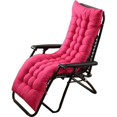 1 Coussin Chaise Longue, 170x53cm Ou 150x53cm, Tissu Résistant, Sangle Antidérapante, Pour Jardin Et Terrasse (1/5)