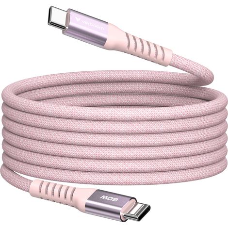 Verbatim Sync&Charge 60W 120cm USB-C/USB-C Magnetic pink 31853