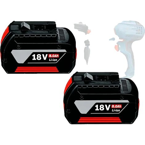 Batterie de remplacement, 18V, capacité de 8000mAh, 2PCS, 18V (1/2)