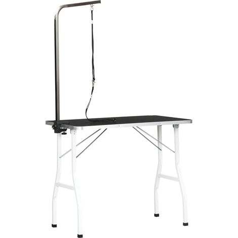 Table de toilettage pour animaux, table de coupe, table de toilettage pour chiens avec boucles, table de toilettage pour le bain