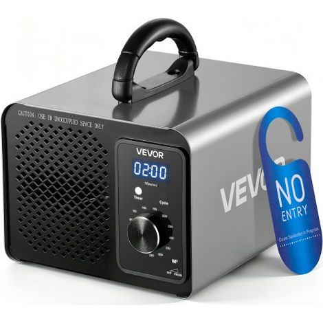 Generador de Ozono 36000 mg/h, Máquina de Ozono con Selección por Área, Inicio Retardado 15 s, Temporizador Modo Cíclico 6 12 24 h, Cobertura hasta 300 m² para Hogar Coche Sótano Cocina Almacén