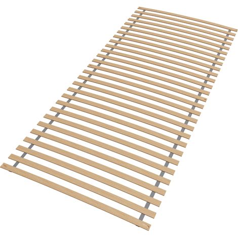 Premium Rollrost 80x200, Lattenrost aus Buche mit 28 Latten, Made in Germany, fertig montiert und gerollt