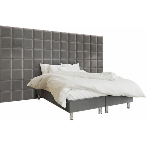 Cama continental Logan 102, Manila 16, Continental, Doble, 180x200, Tapiz, Somieres, 360x200x180cm (1/5)