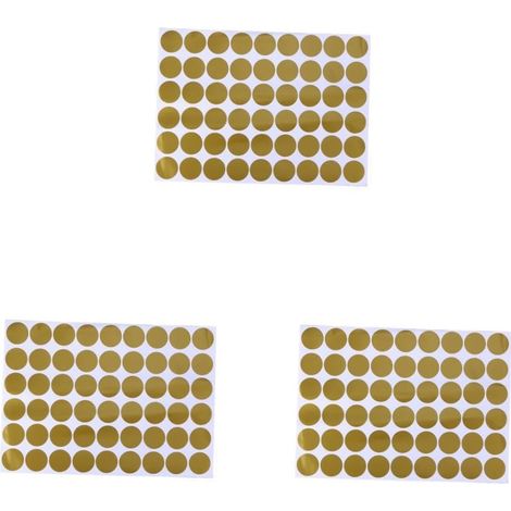 3 Pièces Autocollants Dorés Ronds Amovibles de Pastilles Décoratives pour Décoration de Garçon Fille Nursery Événements Festifs (1/5)
