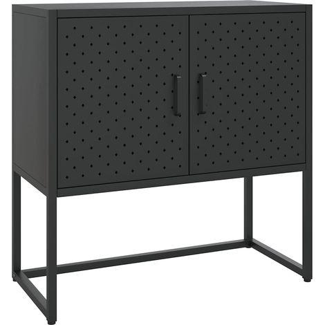 Sideboard/Anrichte/Buffet Schwarz 75x35x75 cm Stahl LXWW255044 (1/5)